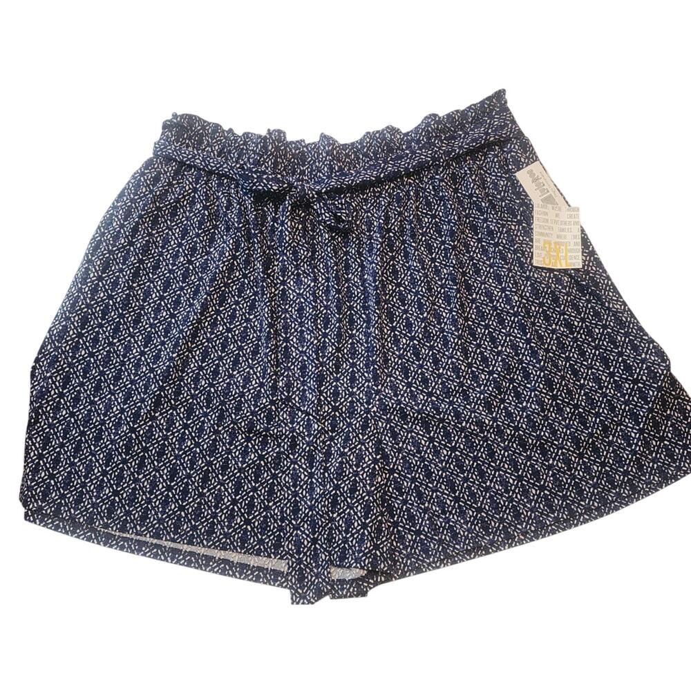 LulaRoe Ella Paperbag Shorts, 3XL, Navy NWT